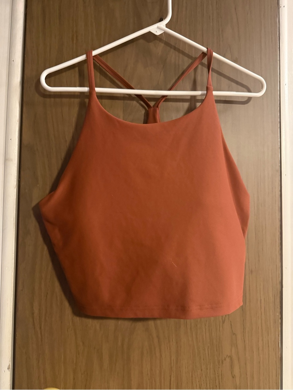 Old Navy Rust Strappy Cropped sports bra